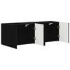 vidaXL TV wall cabinet 2 pcs Čern&aacute; 59,5 x 31 x 40 cm kompozitn&iacute; dřevo