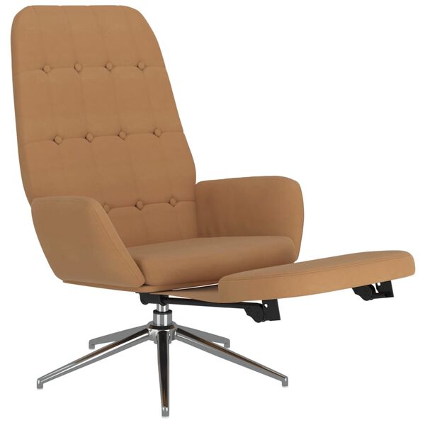 vidaXL Relaxačn&iacute; křeslo s podnožkou taupe tkanina z mikrovl&aacute;kna