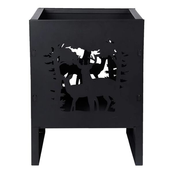 Esschert Design Ohni&scaron;tě s jelen&iacute;m motivem čtvercov&eacute;