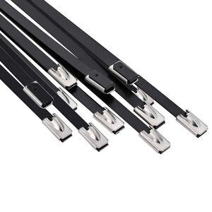vidaXL Kabelov&aacute; vazba 12 ks 4,6 x 450 mm Čern&aacute;