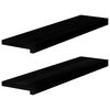 vidaXL Okenn&iacute; parapety 2ks hnědo-čern&eacute; 80x20x2cm masivn&iacute; dub