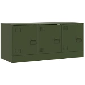 vidaXL TV skř&iacute;ňka olivově zelen&aacute; 99 x 39 x 44 cm ocel