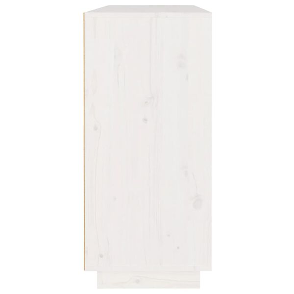 vidaXL Př&iacute;born&iacute;k b&iacute;l&yacute; 110 x 34 x 75 cm masivn&iacute; borov&eacute; dřevo