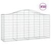 vidaXL Klenut&eacute; gabionov&eacute; ko&scaron;e 50ks 200x50x100/120cm pozinkovan&eacute; železo