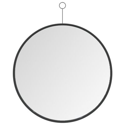 vidaXL Závěsné zrcadlo s háčkem černé 50 cm