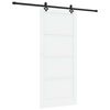 vidaXL Posuvn&eacute; dveře ORKDAL 93 x 211 cm Kompozitn&iacute; dřevo B&iacute;l&aacute; a čern&aacute;