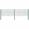 vidaXL Plotov&yacute; panel se sloupky železn&yacute; 349 x 80 cm zelen&yacute;