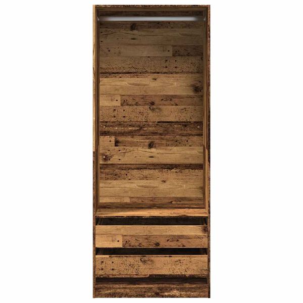 vidaXL &Scaron;atn&iacute; skř&iacute;ň old wood 80 x 50 x 200 cm kompozitn&iacute; dřevo
