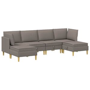 vidaXL Modul&aacute;rn&iacute; pohovka se storage 6 pcs Taupe Textil