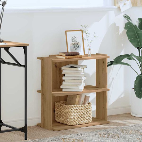 vidaXL Knihovna se 3 policemi dub artisan 60x30x60 cm kompozit