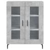 vidaXL Skř&iacute;ň highboard betonově &scaron;ed&aacute; 69,5x34x180 cm kompozitn&iacute; dřevo