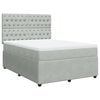 vidaXL Box spring postel s matrac&iacute; světle &scaron;ed&aacute; 140x190 cm samet