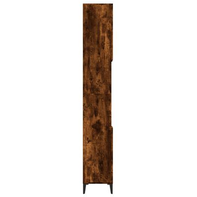 vidaXL Koupelnová skříňka kouřový dub 30x30x190 cm kompozitní dřevo