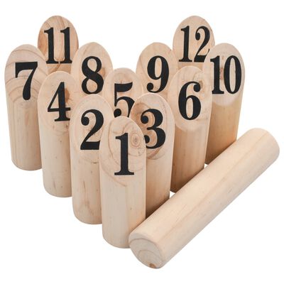 vidaXL Kubb s čísly herní set dřevěný