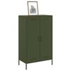 vidaXL Skříň highboard olivově zelená 68 x 39 x 113 cm ocel