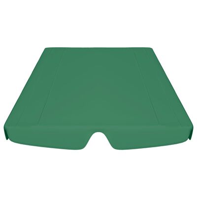 vidaXL Náhradní stříška na zahradní houpačku zelená 188/168x145/110 cm