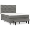 vidaXL Box spring postel s matrac&iacute; tmavě &scaron;ed&yacute; 140 x 190 cm textil