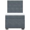 vidaXL Box spring postel s matrac&iacute; tmavě &scaron;ed&aacute; 100x200 cm samet