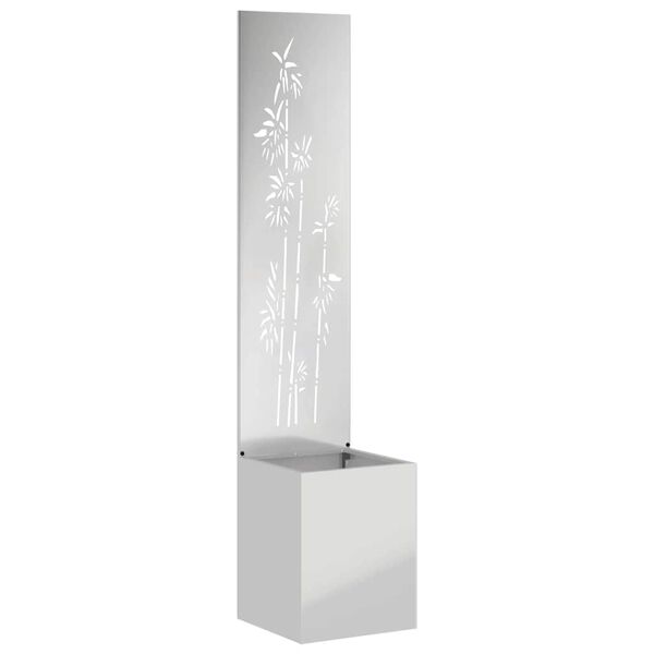 vidaXL Soukrom&iacute; na zahradě Stř&iacute;brn&aacute; 32 x 150 cm Pozinkovan&aacute; ocel