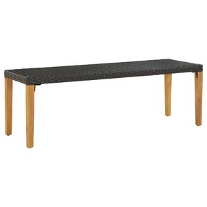 vidaXL Zahradn&iacute; lavice 80 cm polyratan čern&aacute;