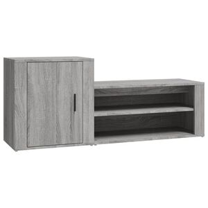 vidaXL Botn&iacute;k &scaron;ed&yacute; sonoma 130x35x54 cm kompozitn&iacute; dřevo