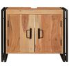 vidaXL Skříňka pod umyvadlo se dveřmi Masivní akáciové dřevo a železo