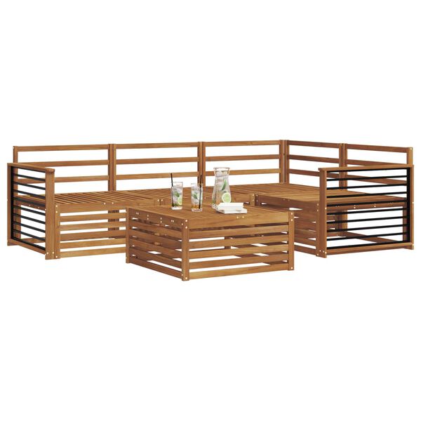 vidaXL Venkovn&iacute; pohovkov&aacute; souprava 5 pcs Př&iacute;rodn&iacute;