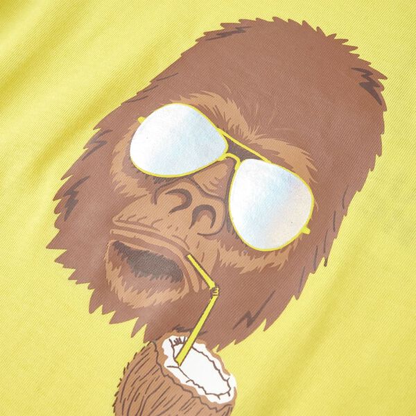 Dětsk&eacute; tričko s kr&aacute;tk&yacute;m ruk&aacute;vem žlut&eacute; 140