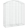 vidaXL Klenut&yacute; gabionov&yacute; ko&scaron; 150 x 50 x 160/180 cm pozinkovan&eacute; železo