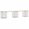 vidaXL Zahradn&iacute; lavice gabionov&yacute; design 203x31x42 cm masivn&iacute; borovice