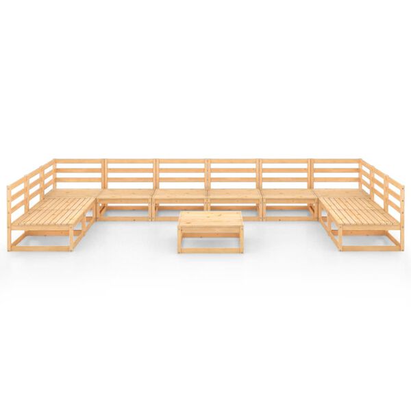 vidaXL 11d&iacute;ln&aacute; zahradn&iacute; sedac&iacute; souprava masivn&iacute; borov&eacute; dřevo