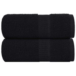 vidaXL Ručn&iacute;ky FROGN 2 ks čern&eacute; 30x30 cm 360 g/m&sup2;