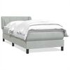 vidaXL Box Spring Postel s matrac&iacute; Světle &scaron;ed&aacute; 90x220 cm Samet