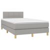 vidaXL Box spring postel s matrac&iacute; světle &scaron;ed&aacute; 120x190 cm textil