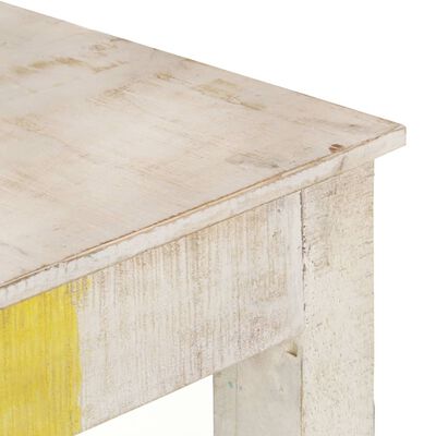vidaXL Konzolový stolek bílý 115 x 35 x 77 cm hrubé mangovníkové dřevo