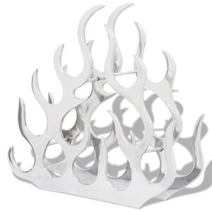 vidaXL Stojan na v&iacute;no na 11 lahv&iacute; stř&iacute;brn&yacute; hlin&iacute;k