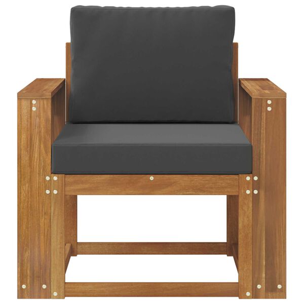 vidaXL Venkovn&iacute; pohovka Masivn&iacute; ak&aacute;ciov&eacute; dřevo a polyester Př&iacute;rodn&iacute;