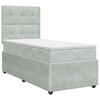 vidaXL Postel boxspring s matrac&iacute; s čelo Světle &scaron;ed&aacute; 90 x 200 cm Samet