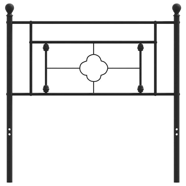 vidaXL Kovov&eacute; n&aacute;hradn&iacute; čelo postele čern&eacute; 100 cm