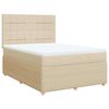 vidaXL Box spring postel s matrac&iacute; kr&eacute;mov&aacute; 160x200 cm textil