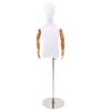 vidaXL Nastaviteln&yacute; manek&yacute;n 120-150 cm s podstavcem Unisex PP B&iacute;l&aacute;