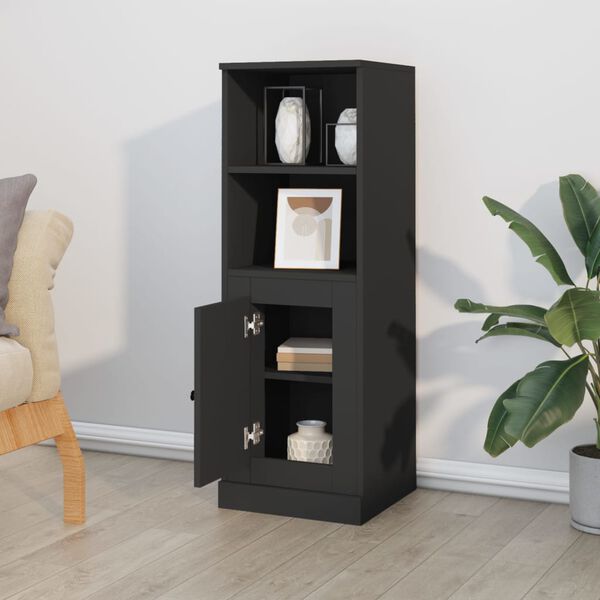 vidaXL Skř&iacute;ň highboard čern&aacute; 36 x 35,5 x 103,5 kompozitn&iacute; dřevo