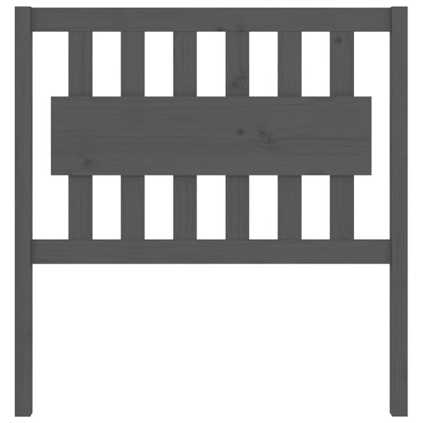 vidaXL Čelo postele šedé 95,5 x 4 x 100 cm masivní borovice