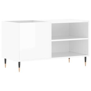 vidaXL Skř&iacute;ňka na LP desky leskl&aacute; b&iacute;l&aacute; 85x38x48 cm kompozitn&iacute; dřevo