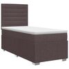 vidaXL Postel boxspring s matrac&iacute; Tmavě hněd&aacute; 90 x 200 cm Textil