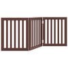 vidaXL Z&aacute;brana pro psy skl&aacute;dac&iacute; 3 panely hněd&aacute; 150 cm topolov&eacute; dřevo