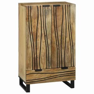 vidaXL Vysok&yacute; skř&iacute;ň Hněd&aacute; 60 x 33 x 100 cm masivn&iacute; mangovn&iacute;kov&eacute; dřevo