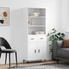 vidaXL Skř&iacute;ň highboard b&iacute;l&aacute; 69,5 x 34 x 180 cm kompozitn&iacute; dřevo