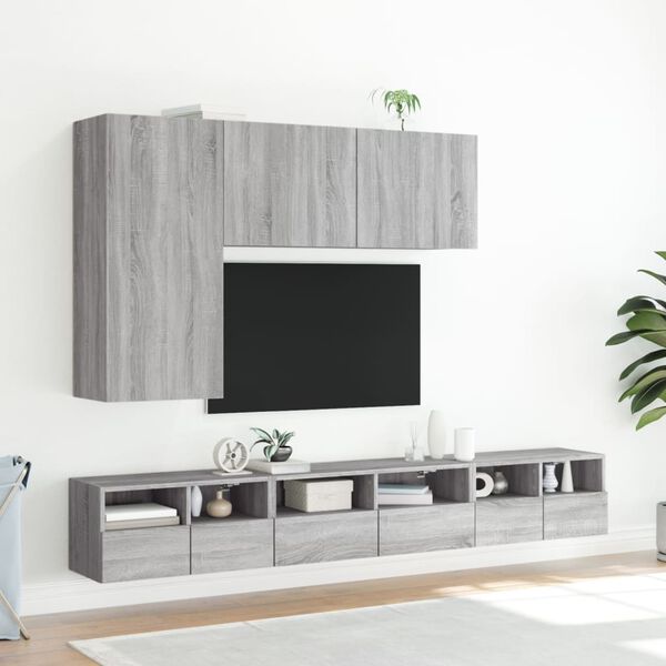 vidaXL N&aacute;stěnn&aacute; TV skř&iacute;ňka &scaron;ed&aacute; sonoma 60x30x30 cm kompozitn&iacute; dřevo