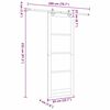 vidaXL Posuvn&eacute; dveře ORKDAL Přirozen&aacute; a čern&aacute; 83 x 232 cm